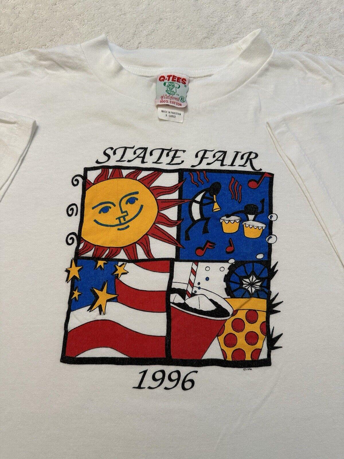 Vintage 1990s 90s California State Fair USA Flag Sunshine T Shirt XL Barely Worn Graphic Tee – Soft Feel · High-Quality Print