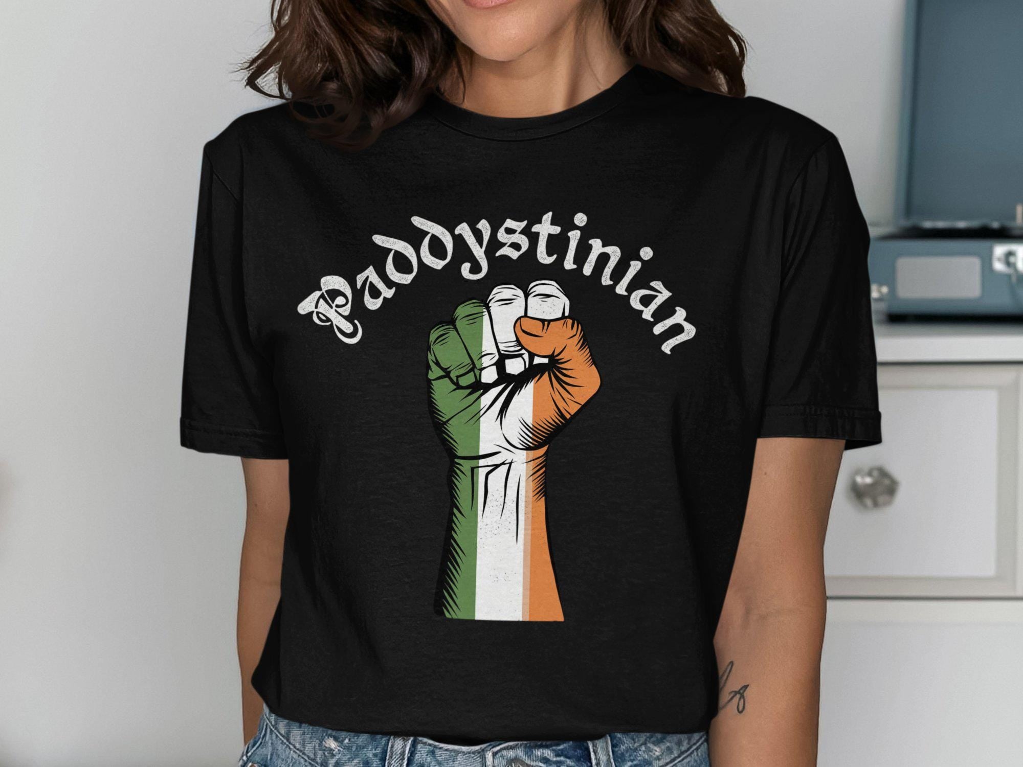 Paddystinian Irish Palestine Supporter Graphic Tee – Premium Graphic · Must-Have Style