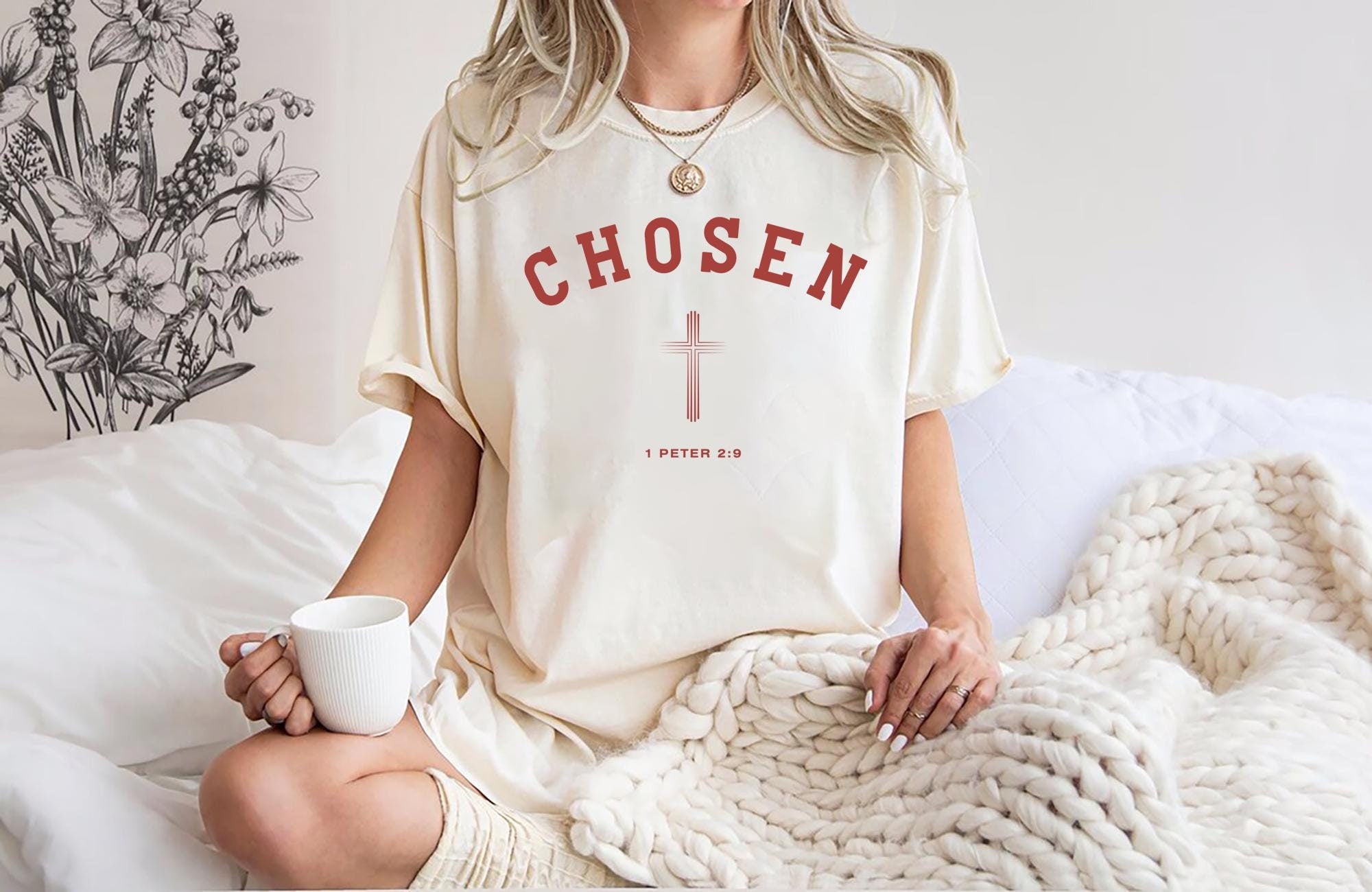 Chosen Bible Christian T shirt and Sweatshirt Bible Verse Shirt Christian Shirt Gift For Women Religious Shirt and Sweatshirt Faith Shirt Sweatshirt – Everyday Comfort · Perfect For Daily Wear