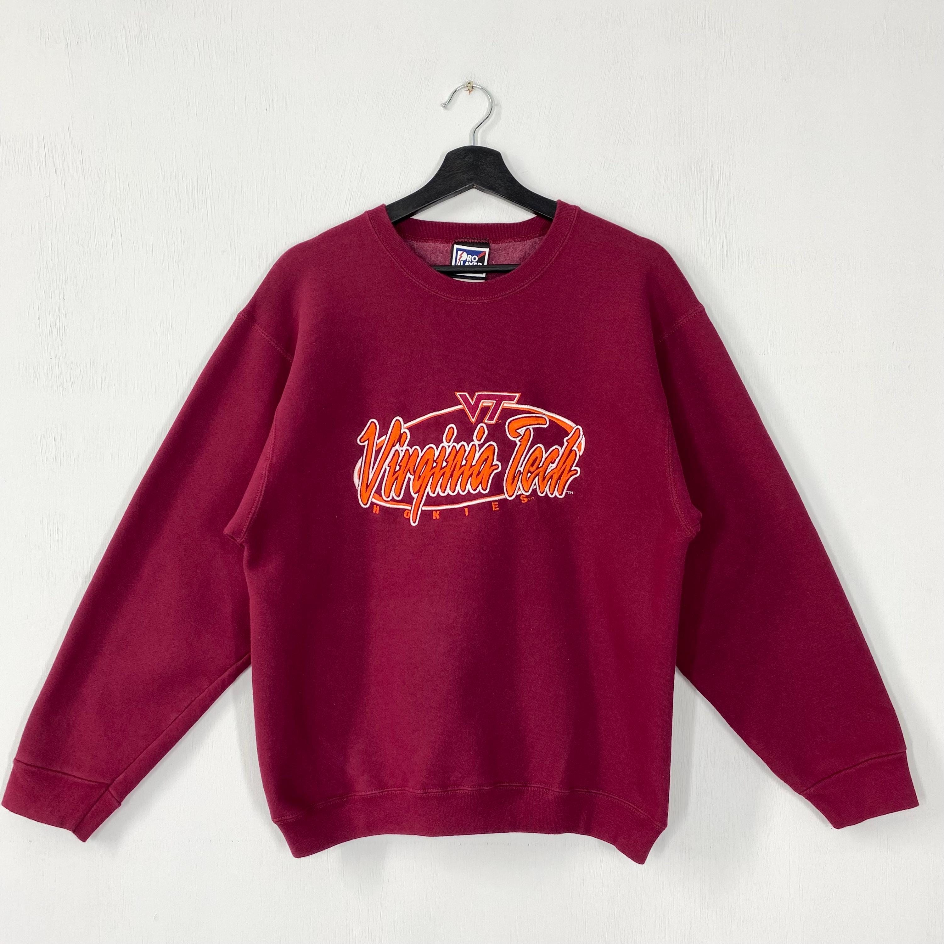 Vintage Virginia Polytechnic Institute Sweatshirt Virginia Tech Crewneck Virginia Sweater Virginia Tech Hokies Embroidered Logo Red Small Sweatshirt – Feel-Good Design · Perfect For Daily Wear