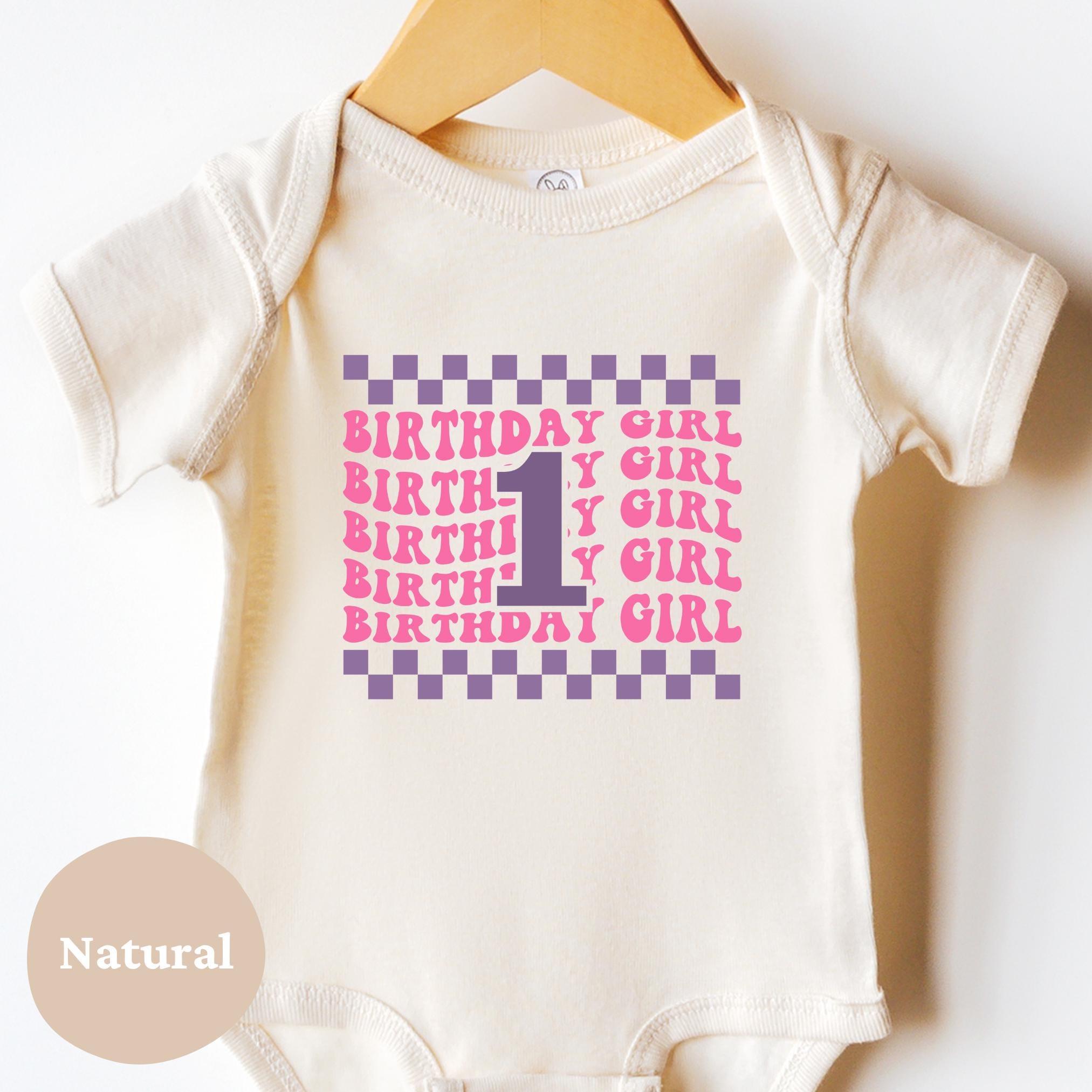 1st Birthday Bodysuit Girl First Birthday Bodysuit Baby Clothes First Birthday Shirt Girl Baby Bodysuit Cute One Year Girl Tee Birthday Graphic Tee – Bold Style · High-Quality Print