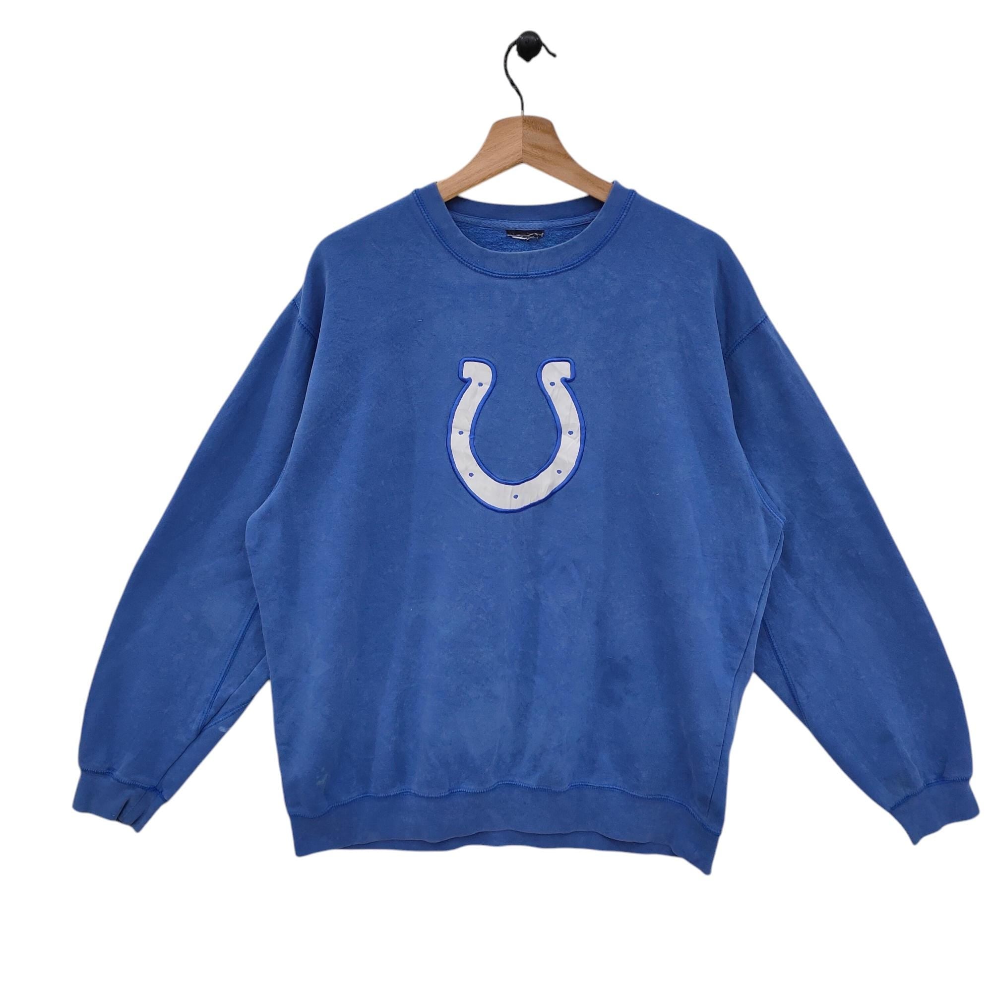 Indianapolis Colts Sweater Vintage Crewneck NFL Jumper 90s Sweatshirt Football Sportswear Blue Large Sweatshirt – Bold Style · Must-Have Style