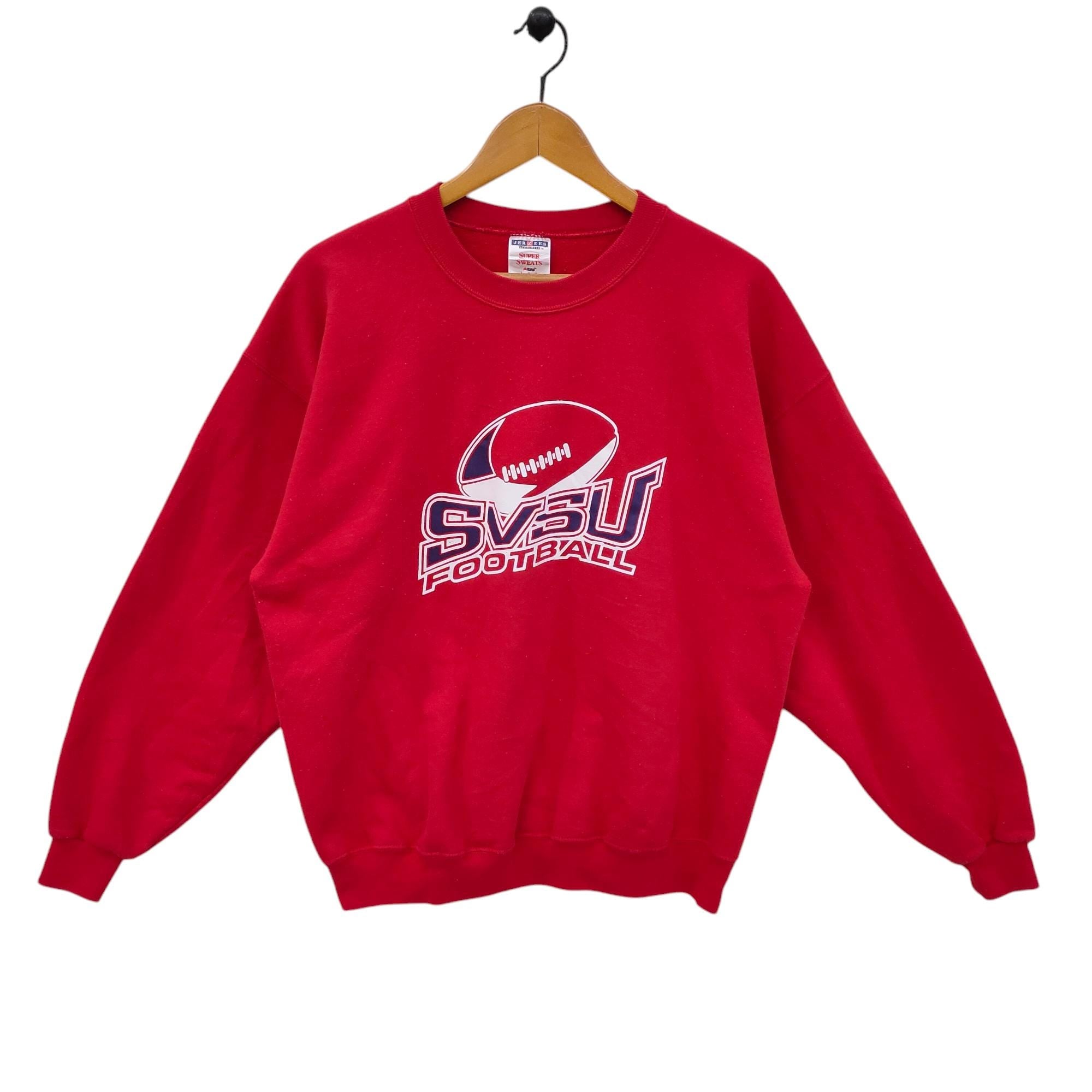 Y2K SVSU Sweatshirt Large Vintage Saginaw Sweater Jumper Crewneck Red Size L Sweatshirt – Soft Feel · Great Gift For Fans