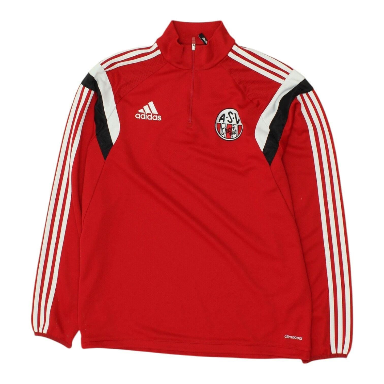 ASV Cham Mens Red Half Zip Adidas Activewear Top Football Training Sportswear Graphic Tee – Fan Favorite · High-Quality Print