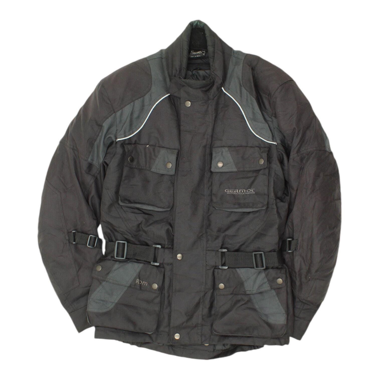 Germot Mens Black Belted Motorcycle Jacket Vintage Protective Biker Gear VTG Graphic Tee – Everyday Comfort · Must-Have Style