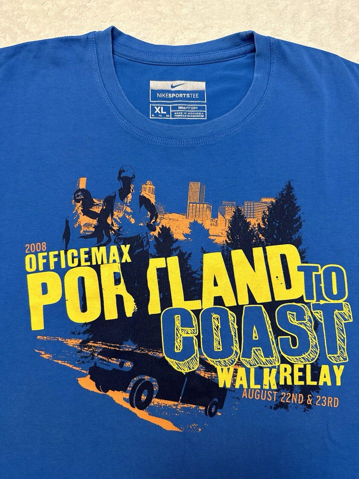 Vintage Early 2000s Y2K Portland To Coast Walk Relay Oregon Event Nike T Shirt XL Graphic Tee – Aesthetic Look · Must-Have Style
