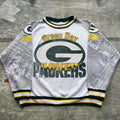 Vintage 90s NFL Green Bay Packers Newspaper AOP Sweatshirt Sweatshirt – Easygoing Wear · High-Quality Print