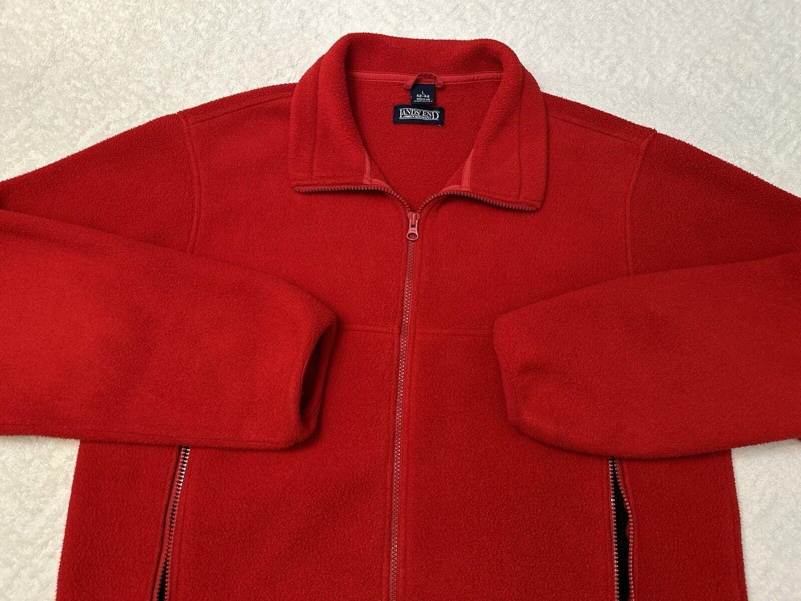 Vintage 1990s 90s Lands End Full Zip Up Made In USA Polartec Fleece Jacket Red L Graphic Tee – Easygoing Wear · Great Gift For Fans