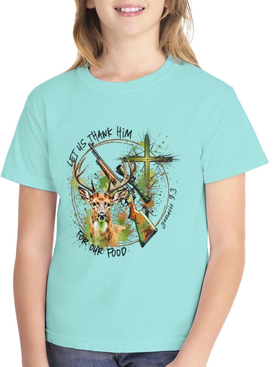 Youth Christian Hunting Tee Kids Hunt Shirt Kids Outdoor Religious T shirt Faith Hunting Tee Youth Christian Camo Top Graphic Tee – Feel-Good Design · High-Quality Print