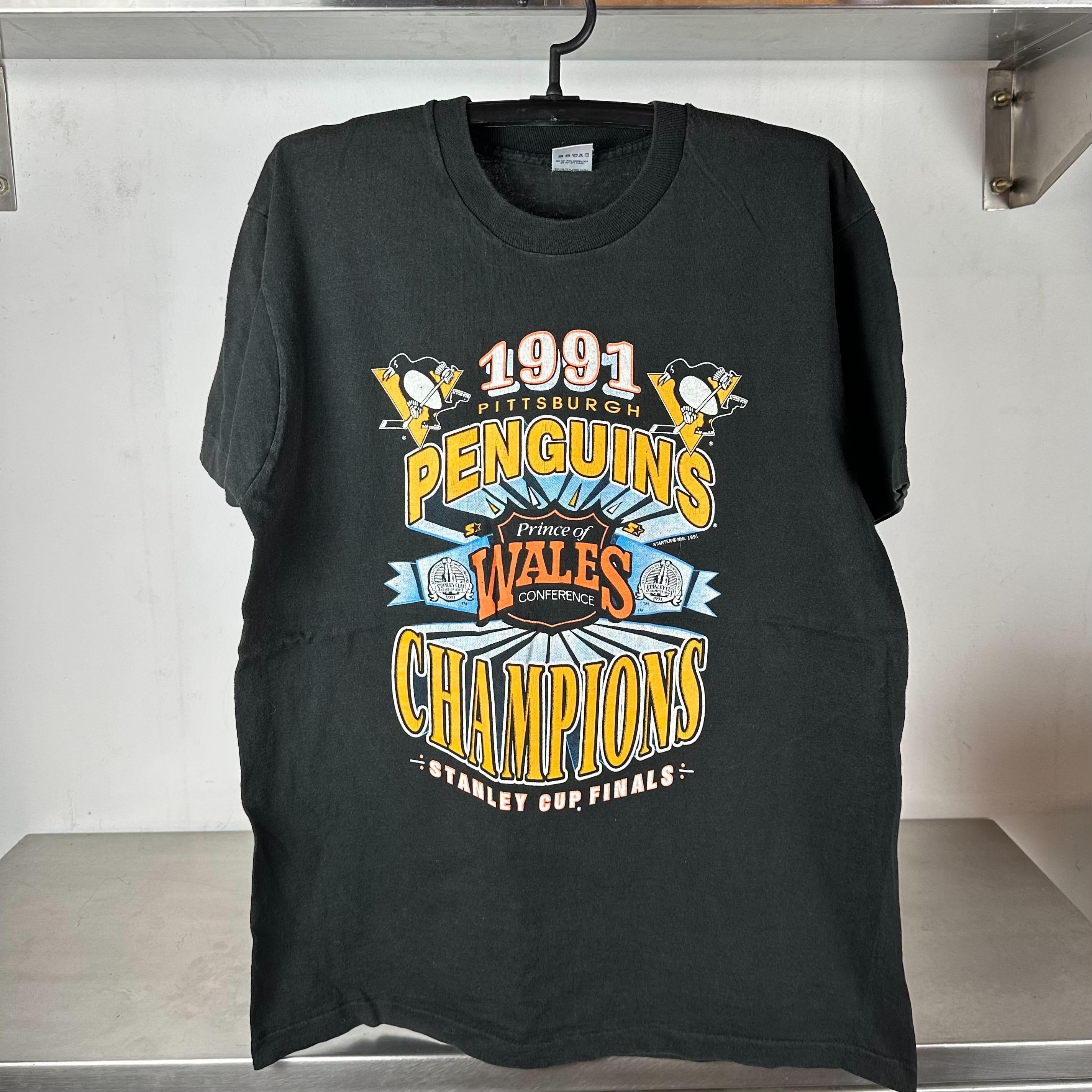 Vintage 1991 Pittsburgh Penguins Wales Conference Champions NHL single stitch T shirt Vintage Pittsburgh Penguins Vintage Sports Tshirts Graphic Tee – Aesthetic Look · Perfect For Daily Wear