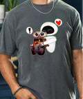 Wall E and Eve Shirt Star Wars Couple Tee Disney Valentines Day Shirt Mom Dad Matching Shirts Honeymoon Shirt Disneyland Couple Trip Graphic Tee – Fan Favorite · Top Pick For Any Outfit