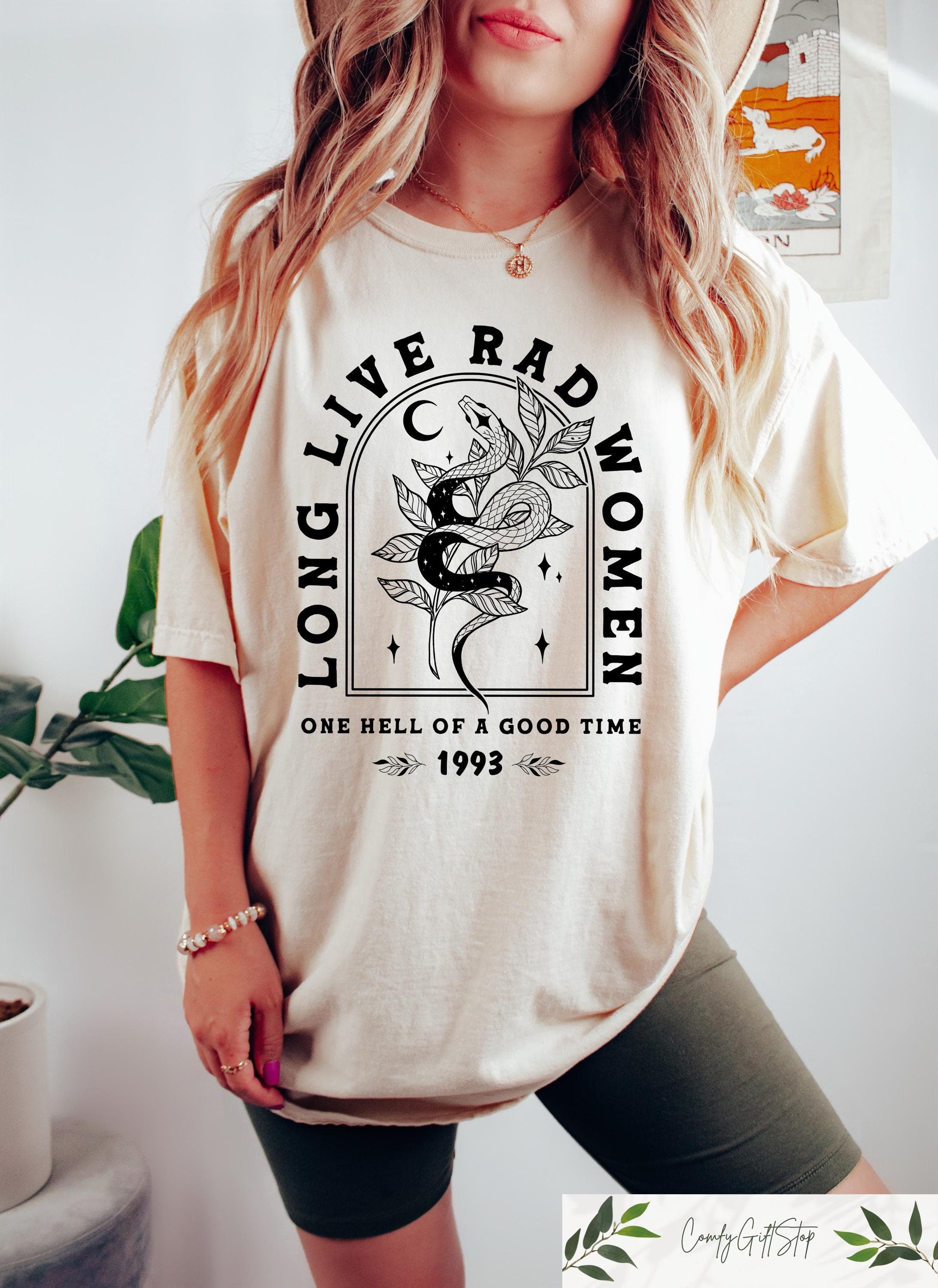 Long Live Rad Women Shirt Boho Snake T shirt Feminist Girl Power Sweatshirt Retro Inspired Hoodie Aesthetic Tees For Women Western Wear Hoodie – Bold Style · Top Pick For Any Outfit