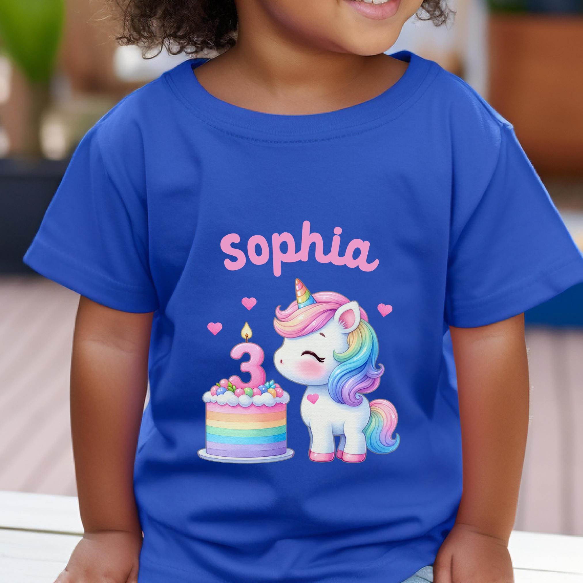 Unicorn 3rd Birthday Shirt 3 Year Old Girl Birthday Shirt Unicorn Party Shirt Personalized Birthday TShirt Girl Custom Shirt Unicorn Tee Graphic Tee – Feel-Good Design · Top Pick For Any Outfit