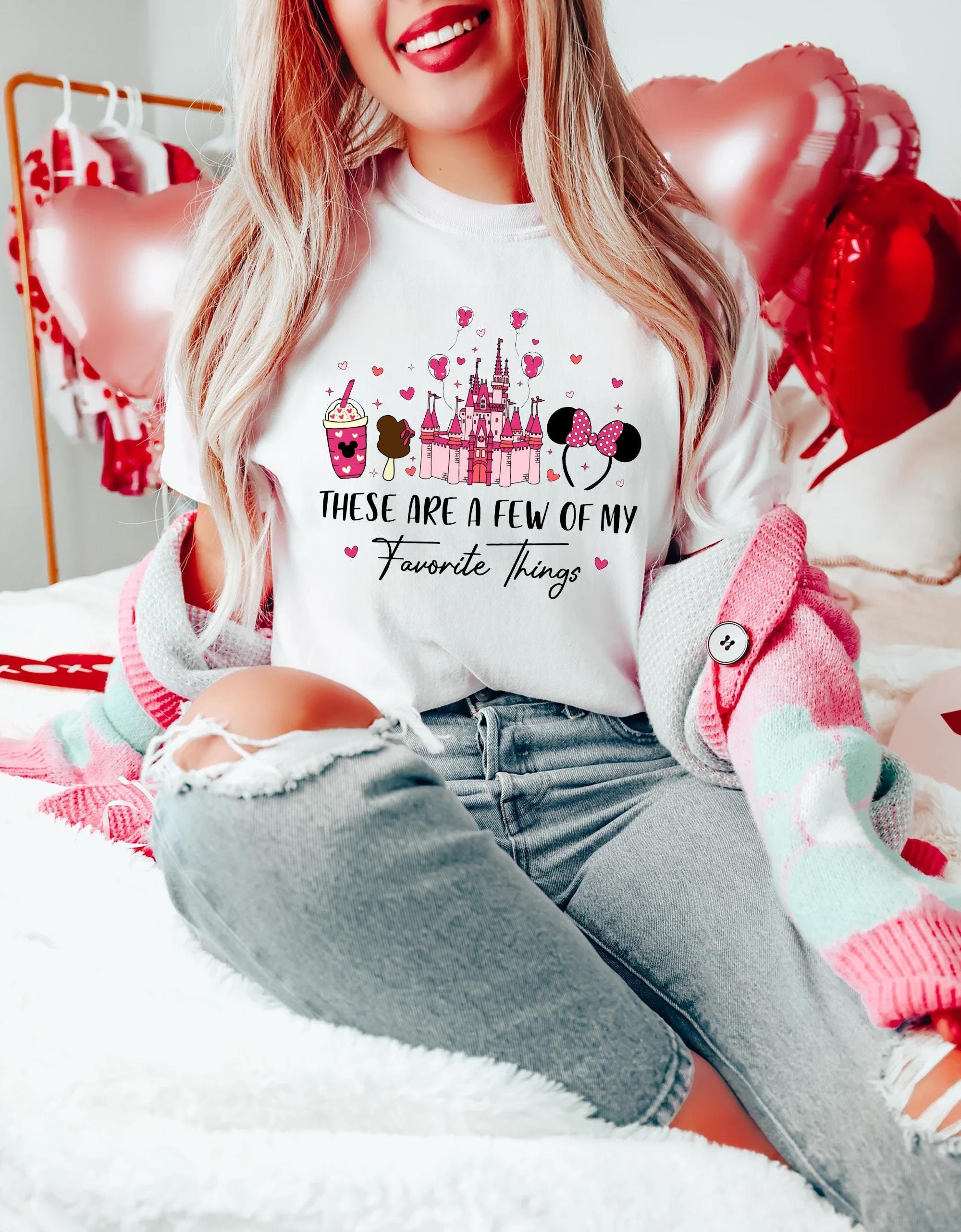 These are a few of my favorite things Valentine day shirt Valentines Snacks Castle Sweatshirt Disneyland Magic Kingdom Family Trip Hoodie Hoodie – Feel-Good Design · High-Quality Print