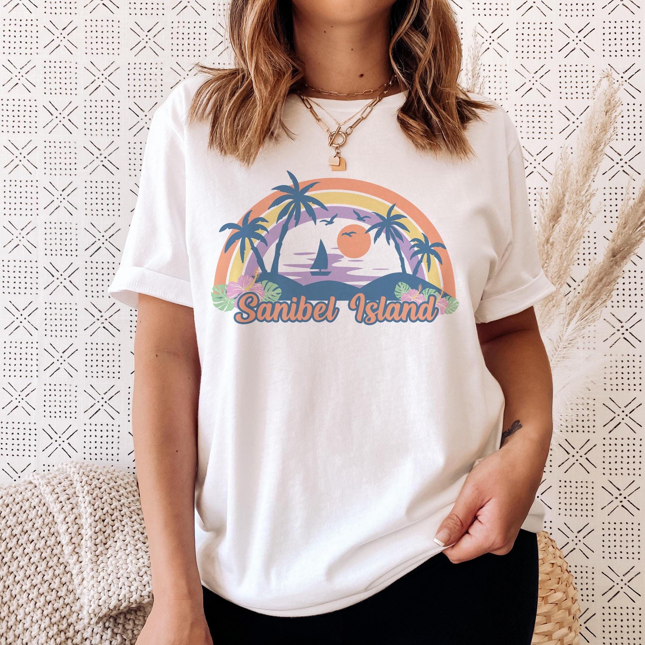 Sanibel Island Florida TShirt Retro Beach Unisex Sanibel Island Shirt Personalization Available Graphic Tee – Easygoing Wear · High-Quality Print