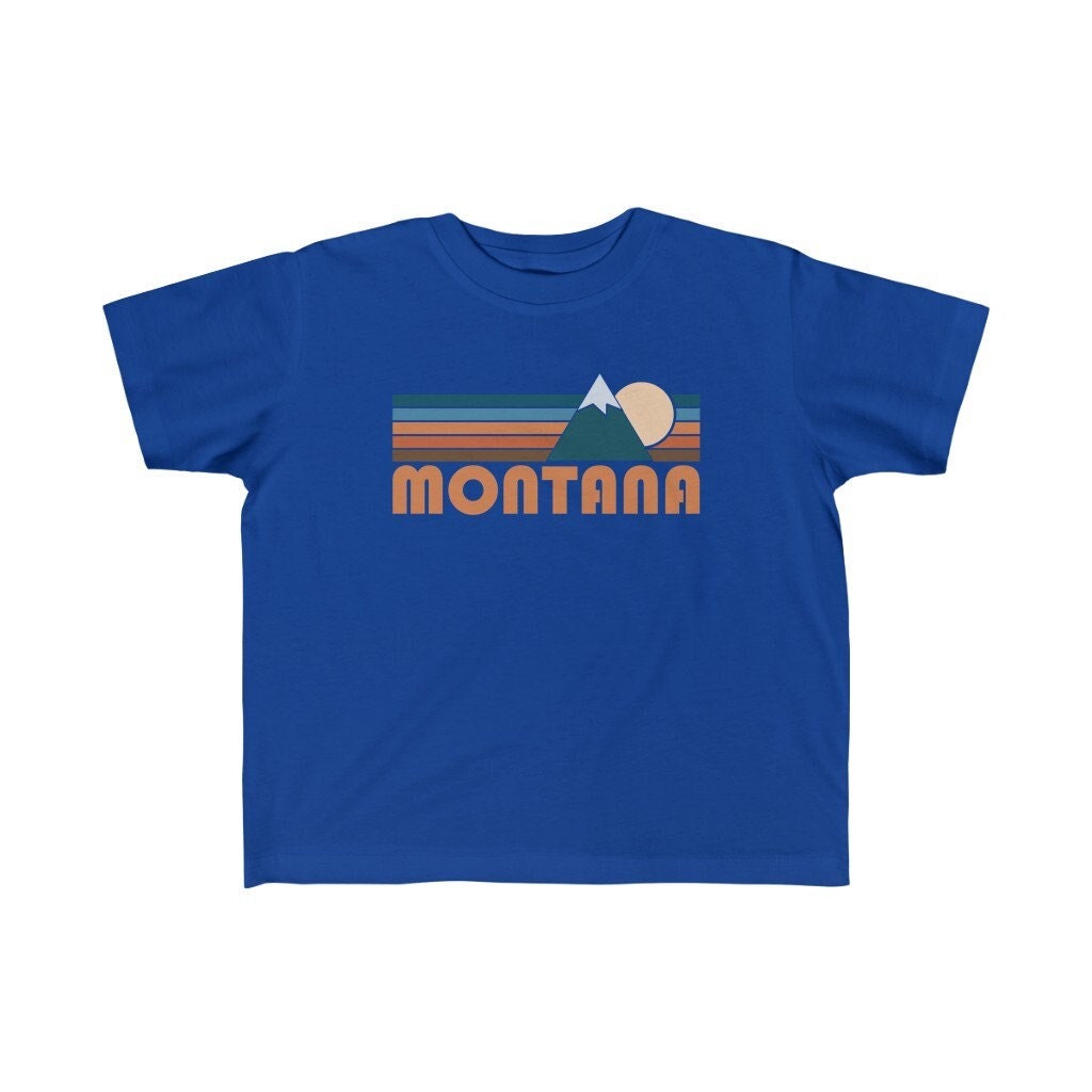 Montana Toddler Shirt Retro Mountain Montana Toddler TShirt Personalization Available Graphic Tee – Bold Style · Must-Have Style