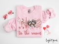 Shih Tzu Dog Valentine39s Day Sweatshirt Valentines Shih Tzu Gifts Dog Mom Crewneck Shirt Long Sleeve Sweatshirt – Warm & Stylish · High-Quality Print