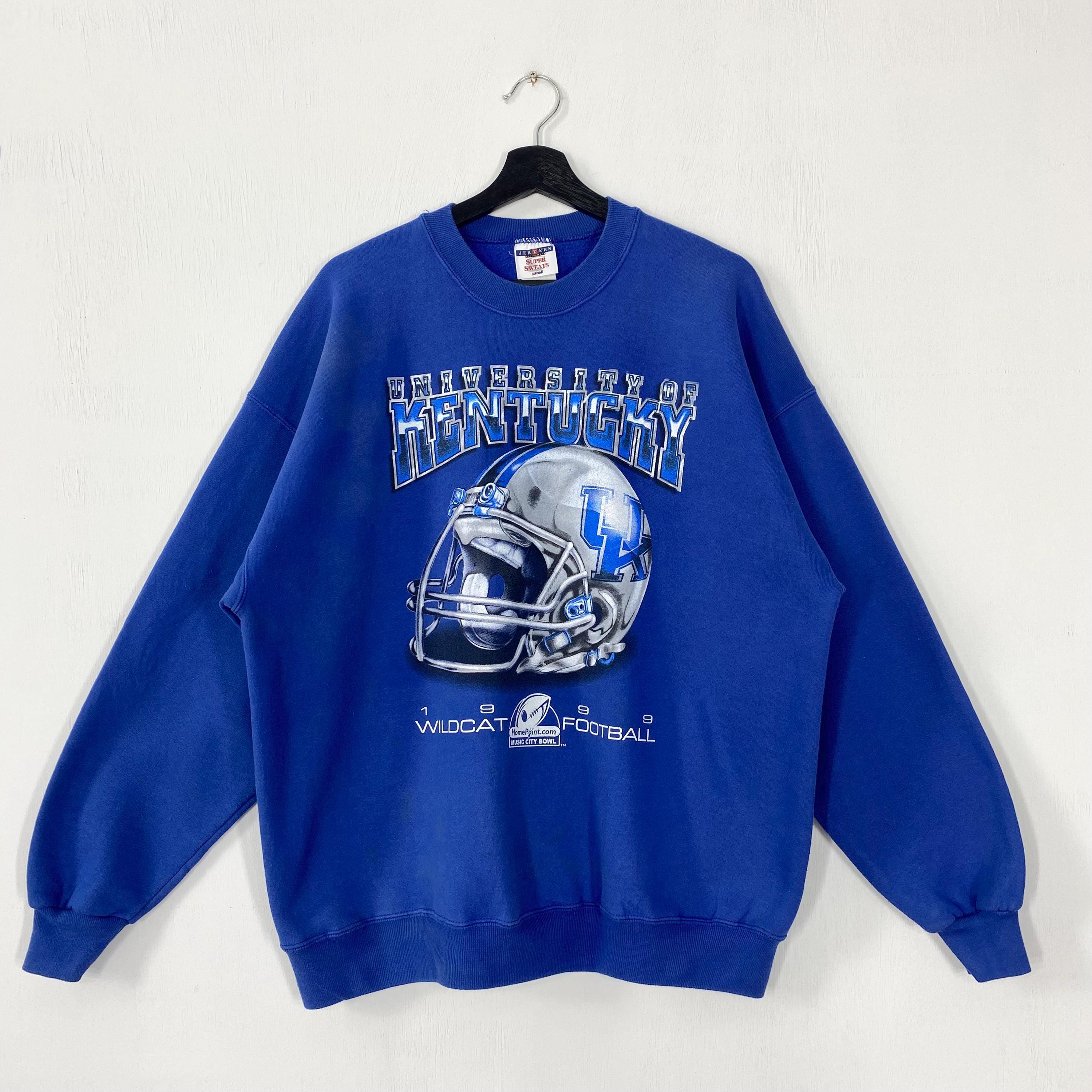 Vintage 90s University Kentucky Sweatshirt University Kentucky Crewneck Kentucky Sweater Pullover Kentucky Wildcats Print Logo Blue XLarge Sweatshirt – Soft Feel · Top Pick For Any Outfit