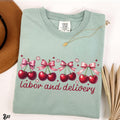 Labor and Delivery Cherry Coquette Shirt LD L and D Bows Nurse Doctor Valentine 4th of July Spring Summer Gift Graphic Tee – Everyday Comfort · Top Pick For Any Outfit