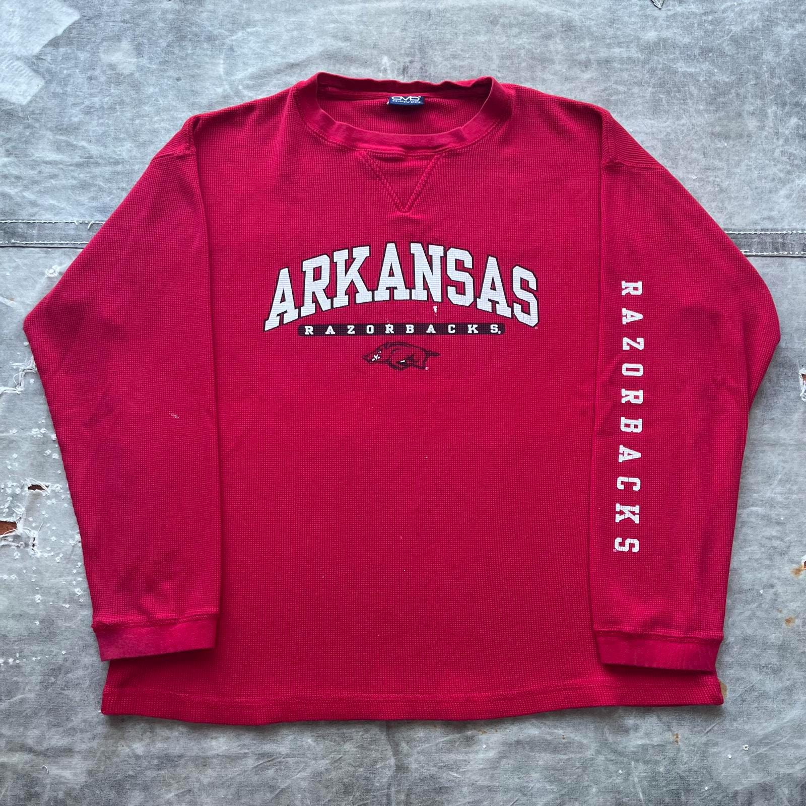 Vintage Y2K Arkansas Razorbacks Thermal Long Sleeve Shirt Graphic Tee – Feel-Good Design · Trending Graphic Apparel