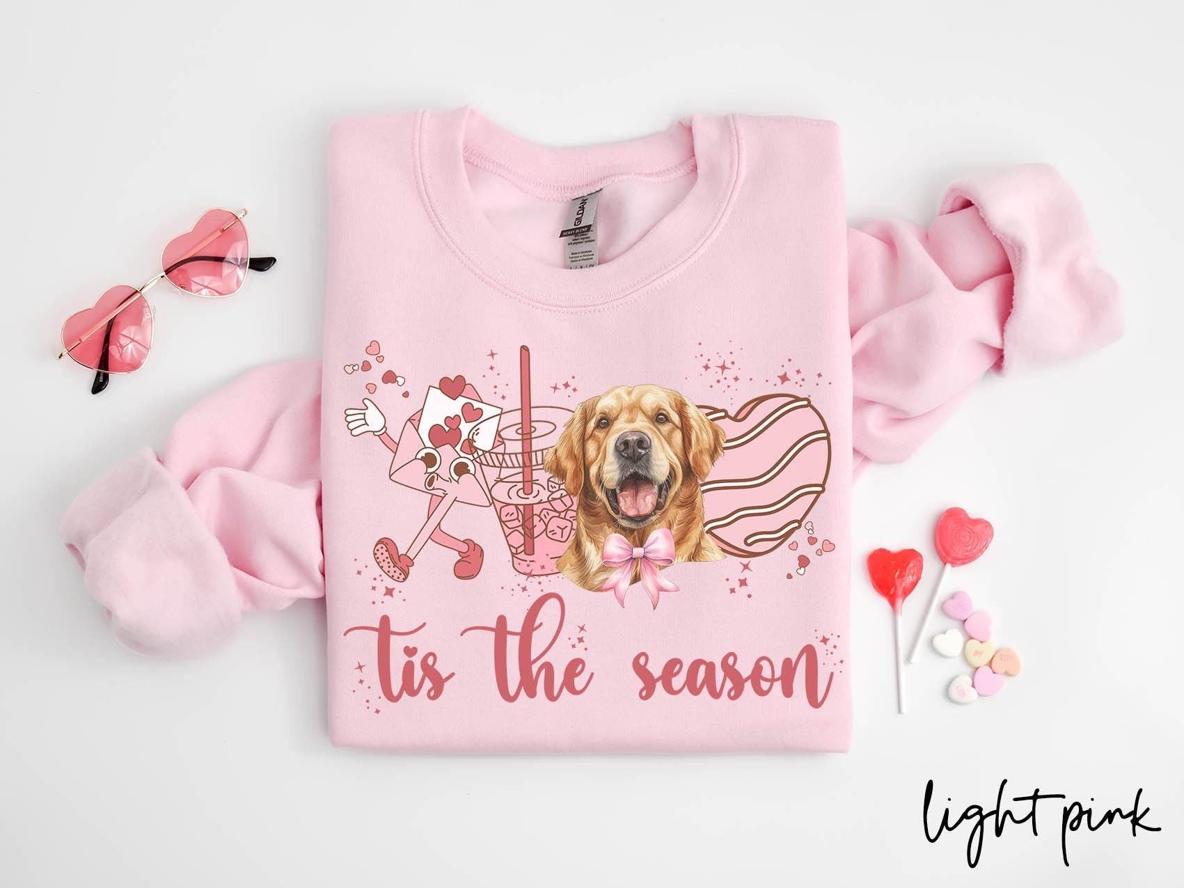 Golden Retriever Dog Valentine39s Day Sweatshirt Valentines Golden Retriever Gifts Dog Mom Crewneck Shirt Long Sleeve Sweatshirt – Warm & Stylish · Must-Have Style