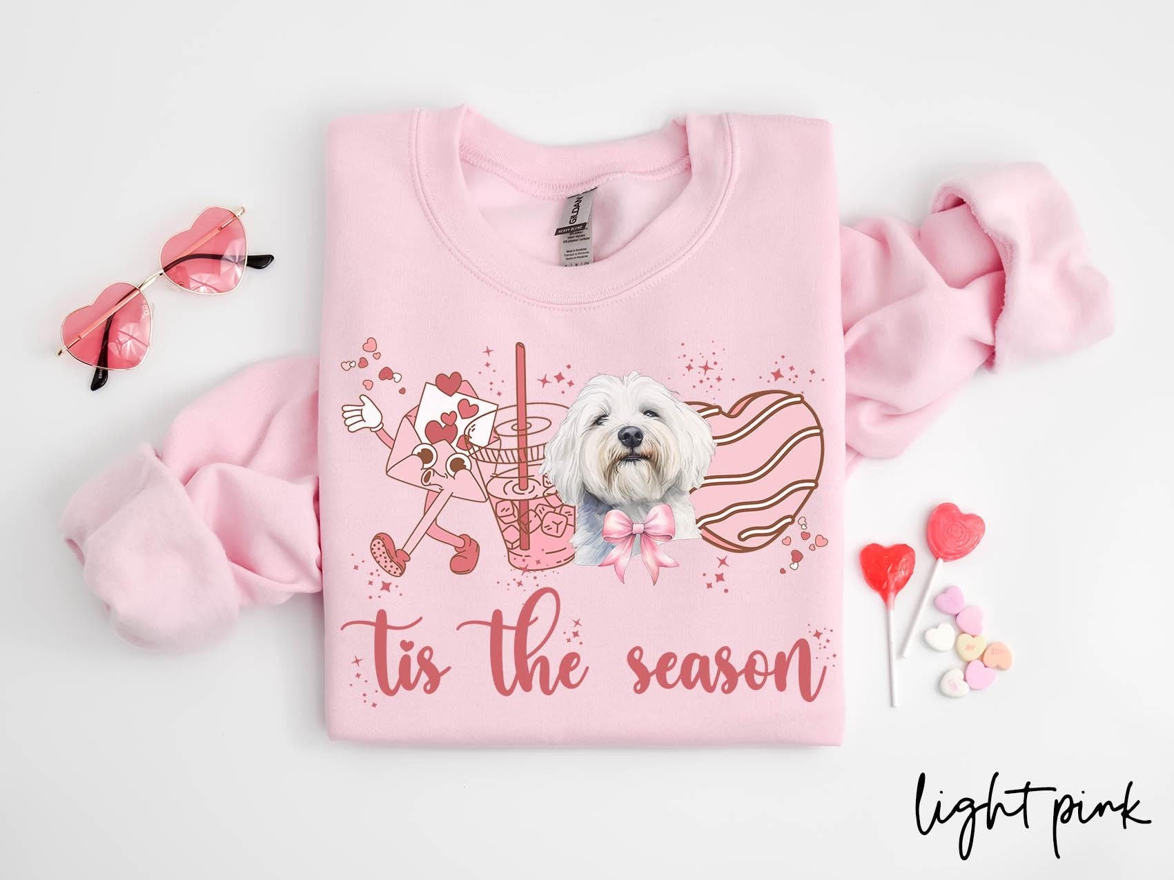 Coton de Tulear Dog Valentine39s Day Sweatshirt Valentines Coton de Tulear Gifts Dog Mom Crewneck Shirt Long Sleeve Sweatshirt – Easygoing Wear · Top Pick For Any Outfit