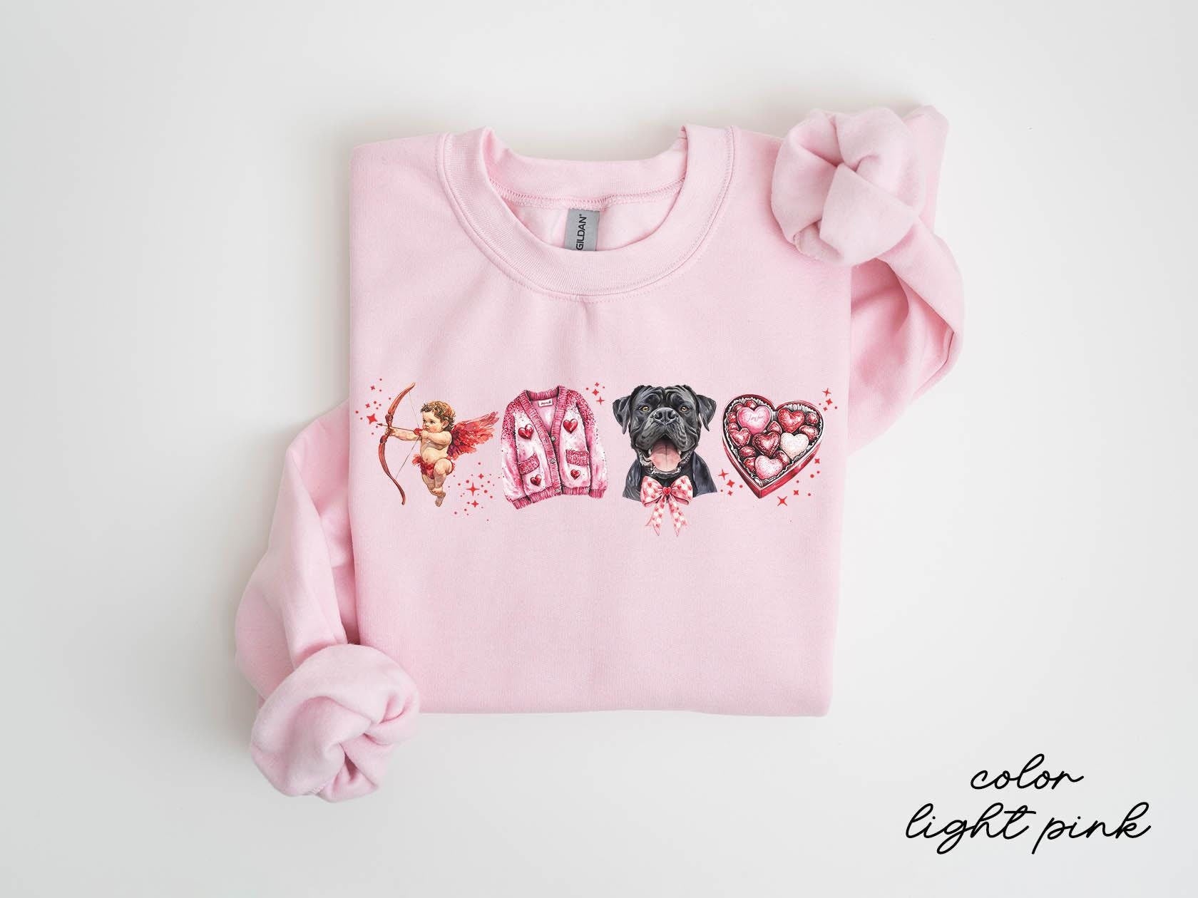 Cane Corso Dog Valentine39s Day Sweatshirt Cane Corso Dog Valentine39s Day Gifts Crewneck Shirt Women Sweatshirt – Cozy Vibes · Trending Graphic Apparel