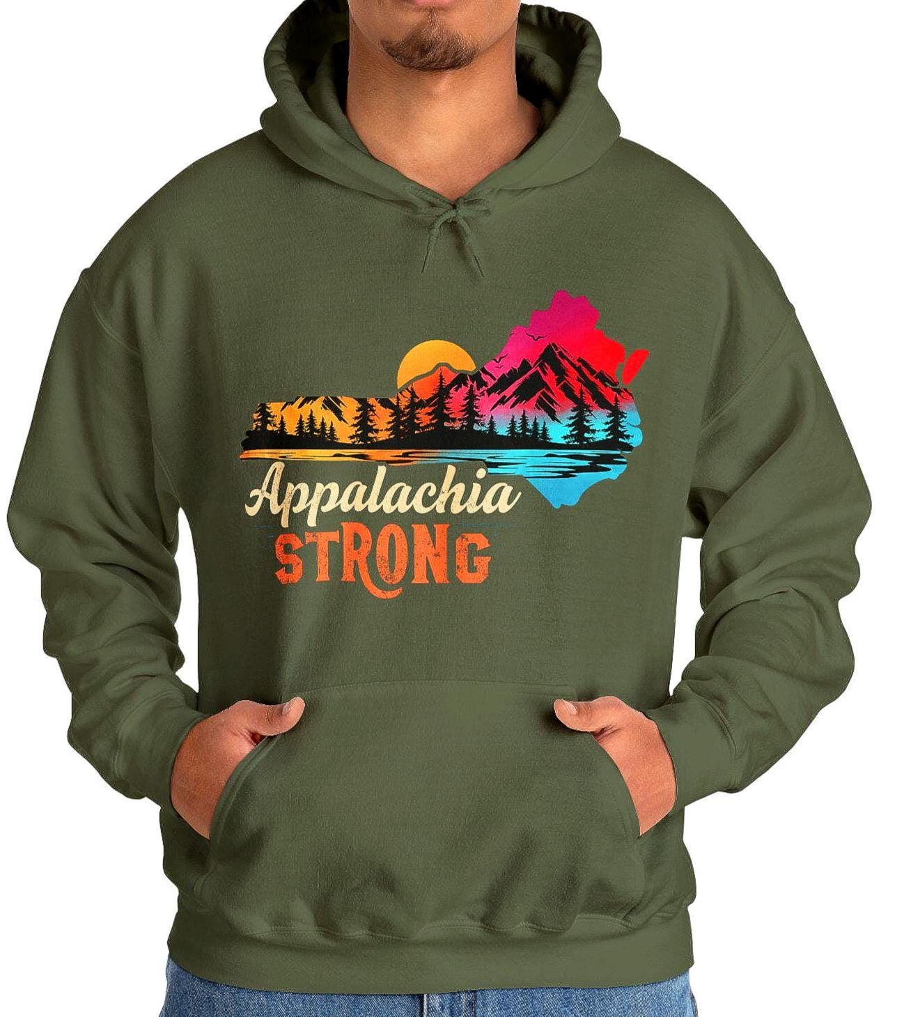 Appalachia Strong Pullover Hoodie Mountain Unisex Hooded Sweatshirt Nature Gift Outdoor Apparel Carolina Unisex Hoodie Hiking Gift Hoodie – Warm & Stylish · Must-Have Style