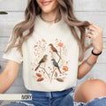 Vintage Bird Floral Art T Shirt Cute Bird Lover Tee Nature Inspired Graphic Tee Women39s Wildlife Top Unique Nature Gift Shirt Graphic Tee – Bold Style · High-Quality Print