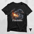Feminism Dragon Fantasy Vintage Graphic Shirt Retro Dragon Shirt Feminism Shirt Funny Gifts Dark Art Grunge Castle Dragon Gothic Shirt Graphic Tee – Premium Graphic · Perfect For Daily Wear