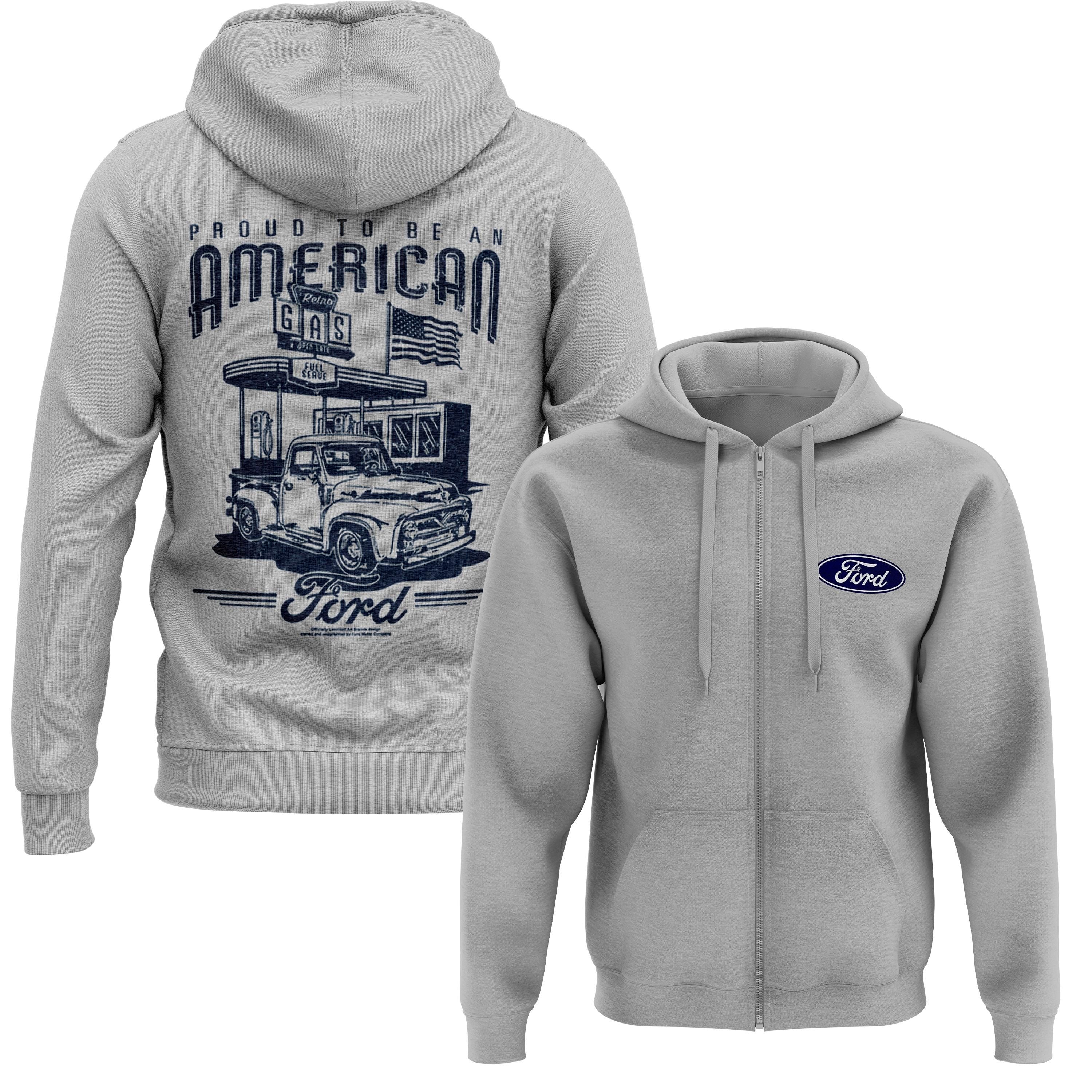 Ford Trucks Proud Mens Zip Hoodie Hoodie – Bold Style · Perfect For Daily Wear