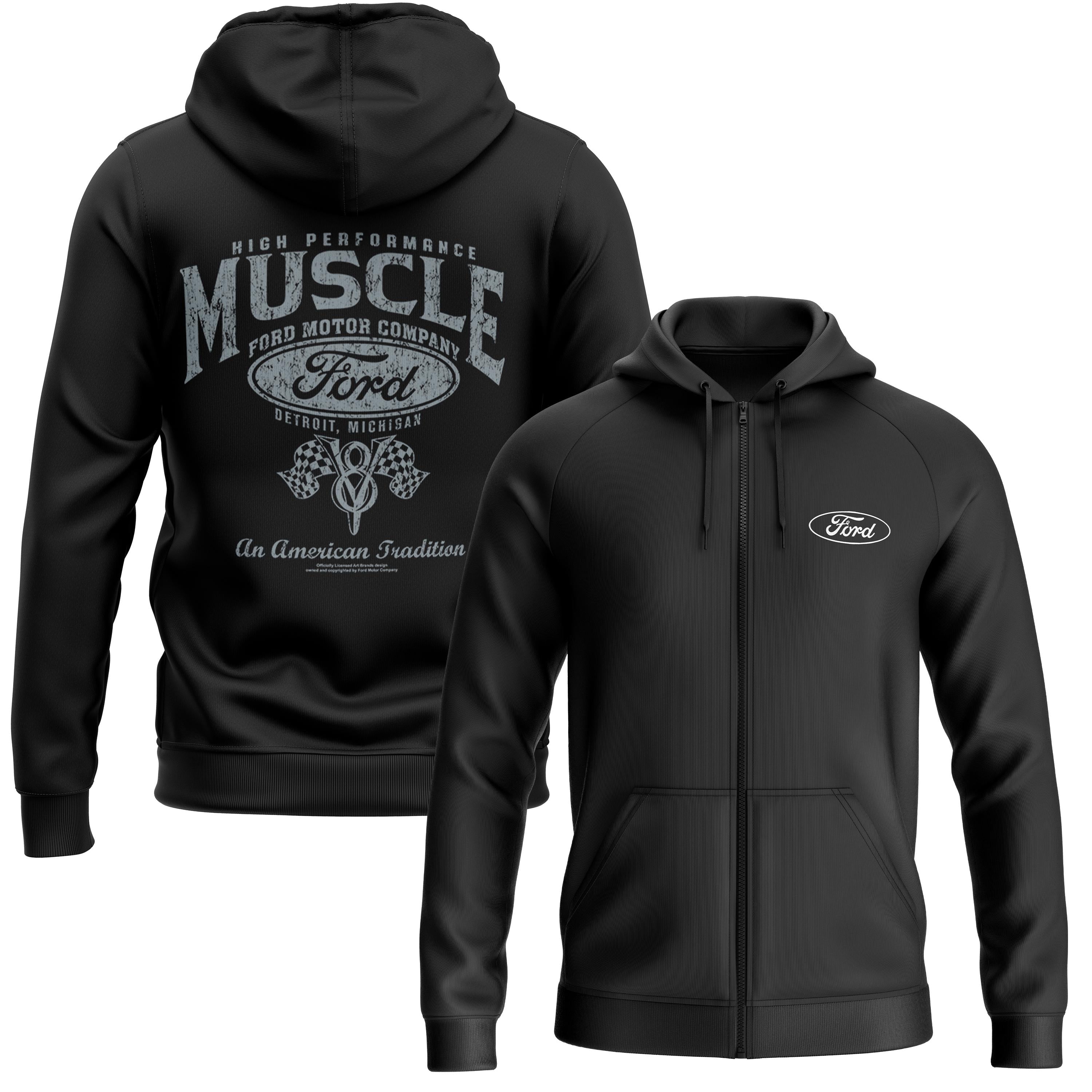 Ford Motors V8 Muscle Mens Zip Hoodie Hoodie – Soft Feel · Top Pick For Any Outfit