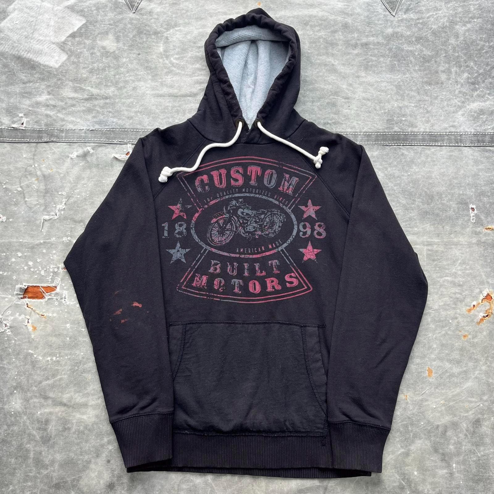 Vintage Y2K Roebuck Co Motorcycle Grunge Thermal Hoodie Hoodie – Aesthetic Look · High-Quality Print