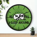 Funny Camper RV Wall Clock Cute Camping Decor Unique Camper Gift Rustic Cabin Wall Art Quirky Travel Clock Happy Camper Home Decor Graphic Tee – Warm & Stylish · Perfect For Daily Wear