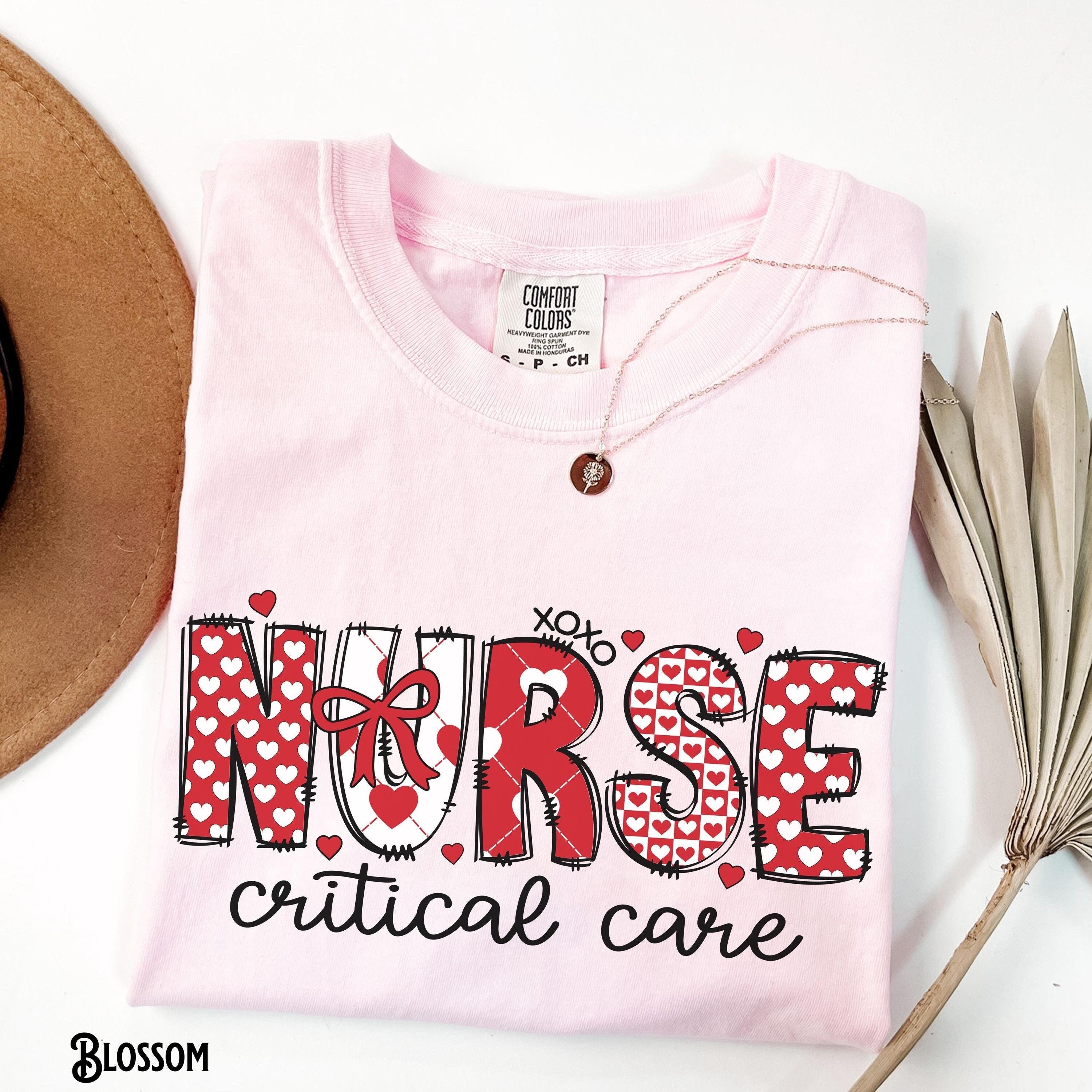 Critical Care Nurse Valentine T Shirt CCU Valentine39s Day Tee Bow Critical Care Unit RN LPN Crew Valentine Gift Graphic Tee – Everyday Comfort · Must-Have Style