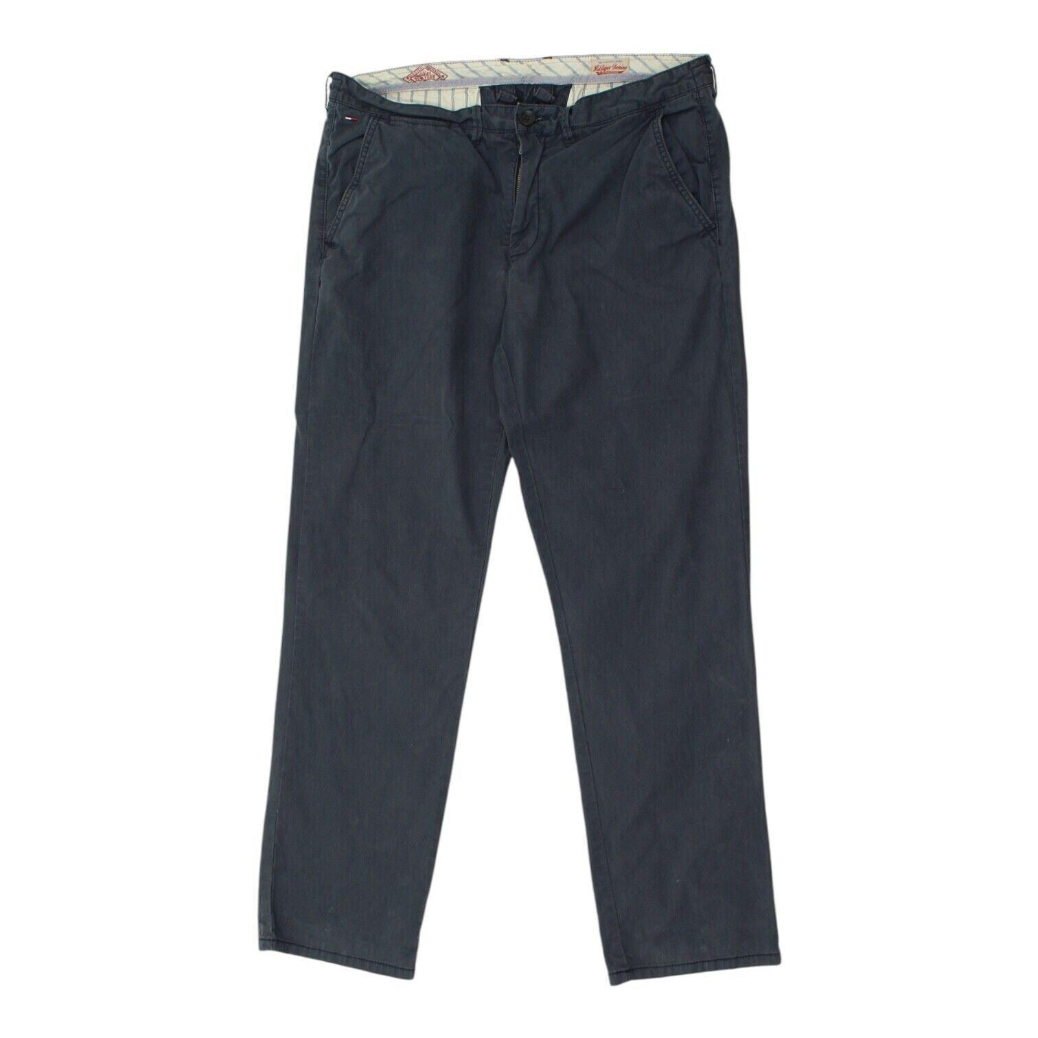 Tommy Hilfiger Denim NYC Mens Navy Chino Trousers Vintage High End Designer Graphic Tee – Soft Feel · Great Gift For Fans