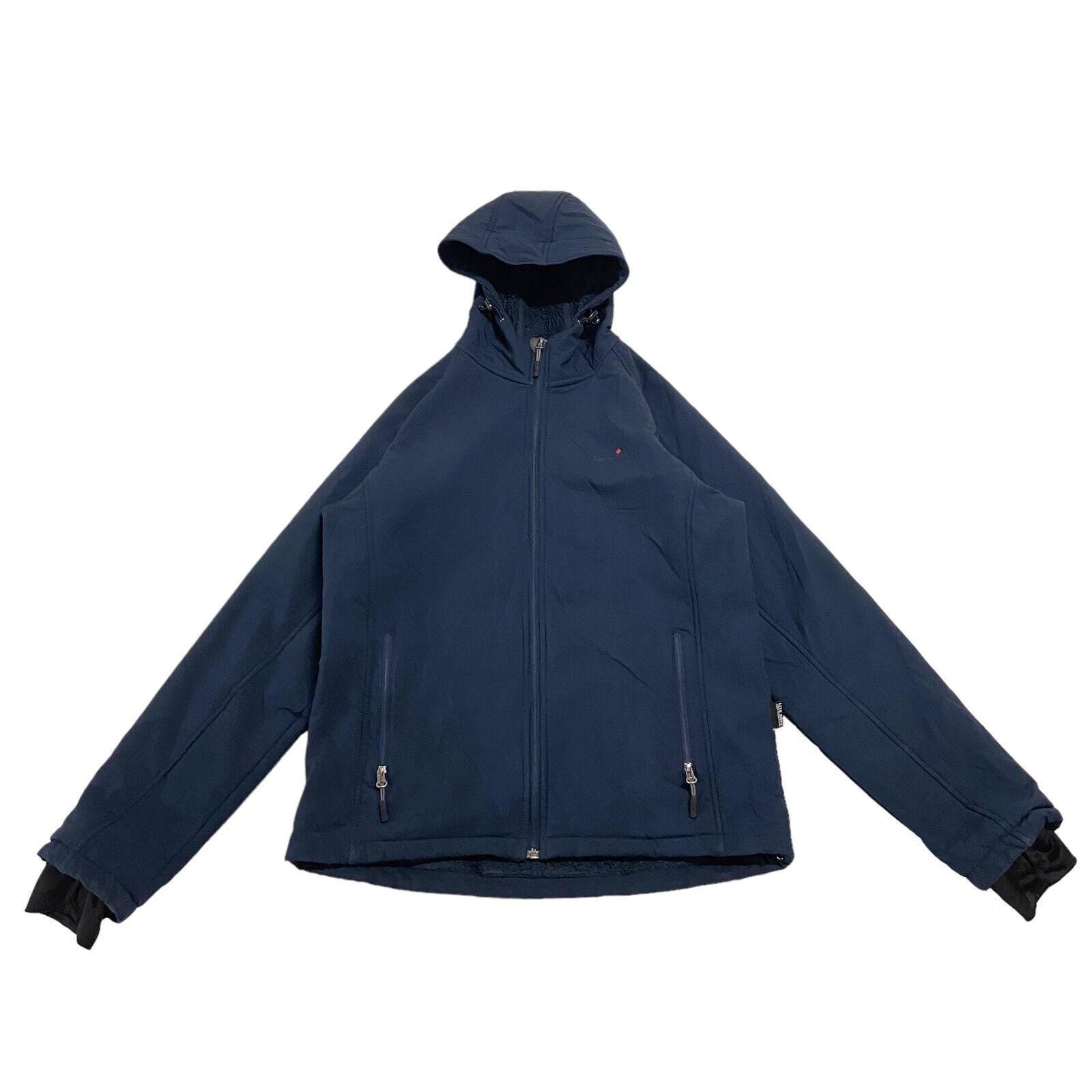 Canadian Wolf Shell Fleece Lined Jacket Vintage Activewear Navy Blue Hoodie Hoodie – Easygoing Wear · Must-Have Style
