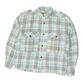 Benetton Womens Grey Blue Acrylic Button Up Check Shirt Vintage Designer VTG Graphic Tee – Easygoing Wear · Perfect For Daily Wear