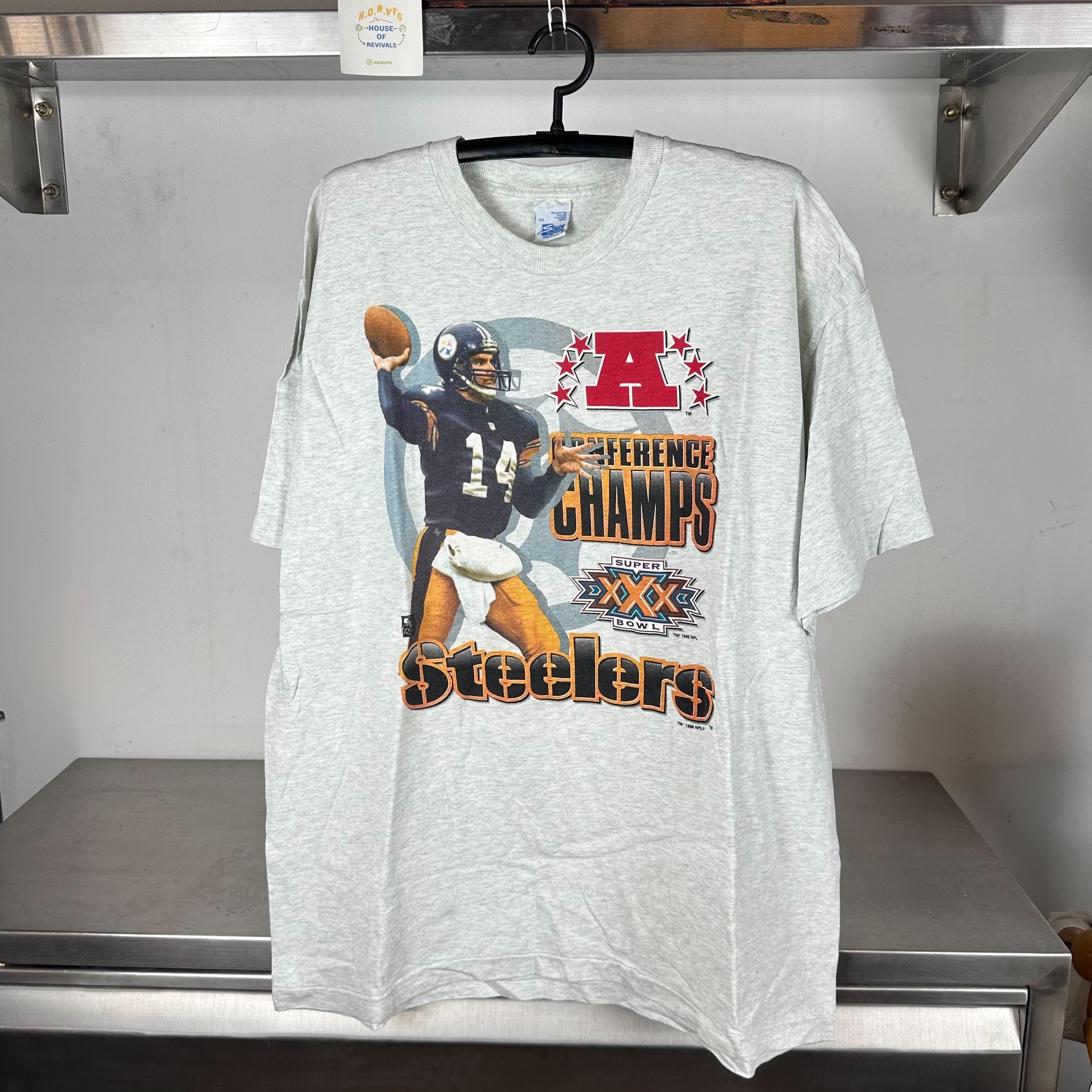 Vintage 1996 Pittsburgh Steelers Neil ODonnell NFL Conference Champs single stitch T shirt Pittsburgh Steelers shirt Vintage Sports shirt Graphic Tee – Everyday Comfort · Trending Graphic Apparel