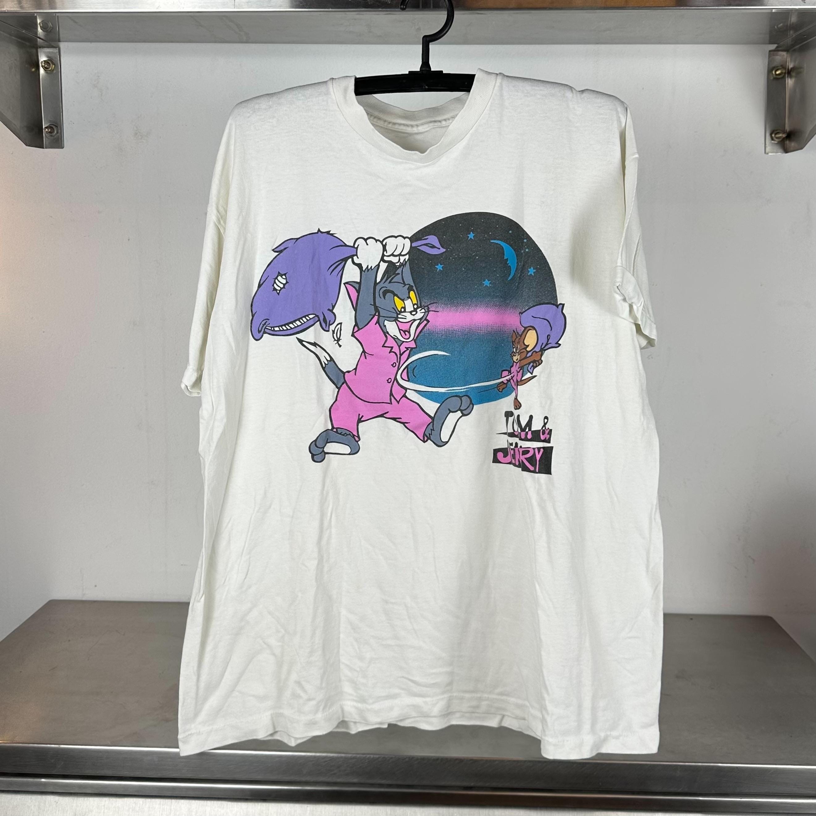 Vintage 90s Tom and Jerry Pillow Fight Cartoon Graphic single stitch T shirt Vintage Cartoon Network Tshirts Vintage Tom and Jerry Tshirts Graphic Tee – Everyday Comfort · Trending Graphic Apparel