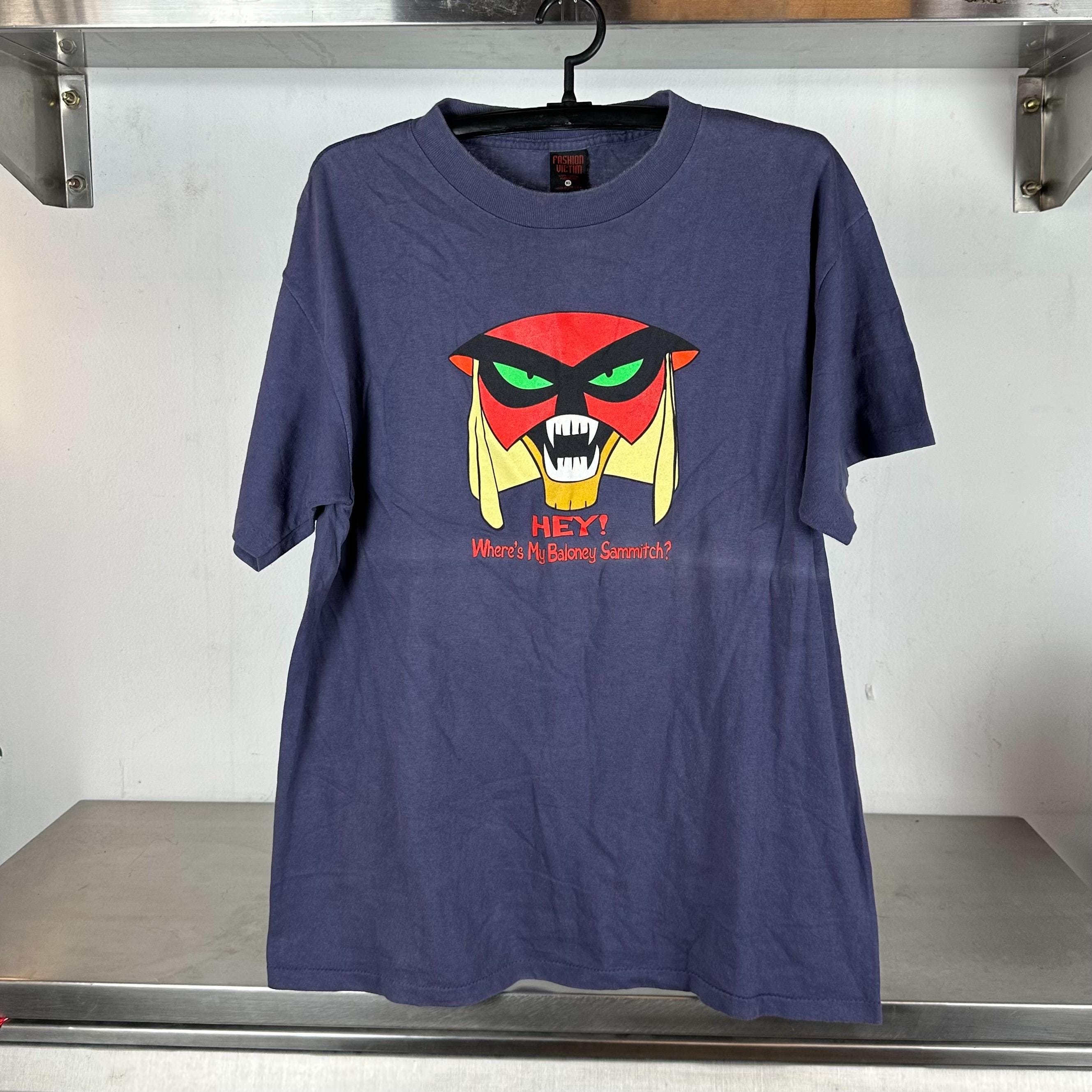 Vintage 1997 Space Ghost Coast To Coast Hey Wheres My Baloney Sammitch Cartoon Network single stitch T shirt Vintage Cartoon Network Tees Graphic Tee – Soft Feel · High-Quality Print