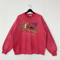 Vintage Morning Sun Cat Sweatshirt Cat Crewneck Cute Cat Sweater Pullover Morning Sun Animal Cat Lover Print Logo Pink Large Sweatshirt – Premium Graphic · Must-Have Style