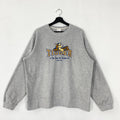 Vintage Tigger Sweatshirt Tigger Crewneck Eeyore Pooh Sweater Pullover Piglet Rabbit Kanga Embroidered Logo Grey Large Sweatshirt – Aesthetic Look · Must-Have Style