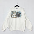 Vintage 90s Timber Wolf Sweatshirt Wolf Crewneck Alaska National Park Sweater Pullover Eagle Deer Bear Wolf Howling Print Logo White XLarge Sweatshirt – Bold Style · Must-Have Style