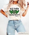 Not Lucky Simply Blessed St Patricks Day Tshirt St Patricks Day Shirt St Patricks Sweatshirt Christian Women Gift Lucky Blessed Tee Sweatshirt – Warm & Stylish · Perfect For Daily Wear