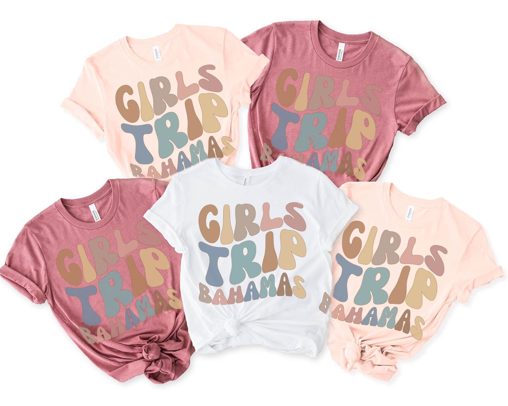 Bahamas Shirt Girls Trip Tshirt Girls Trip Favors Vacation Girls Weekend Girls Night Out Besties Graphic Tee – Soft Feel · High-Quality Print