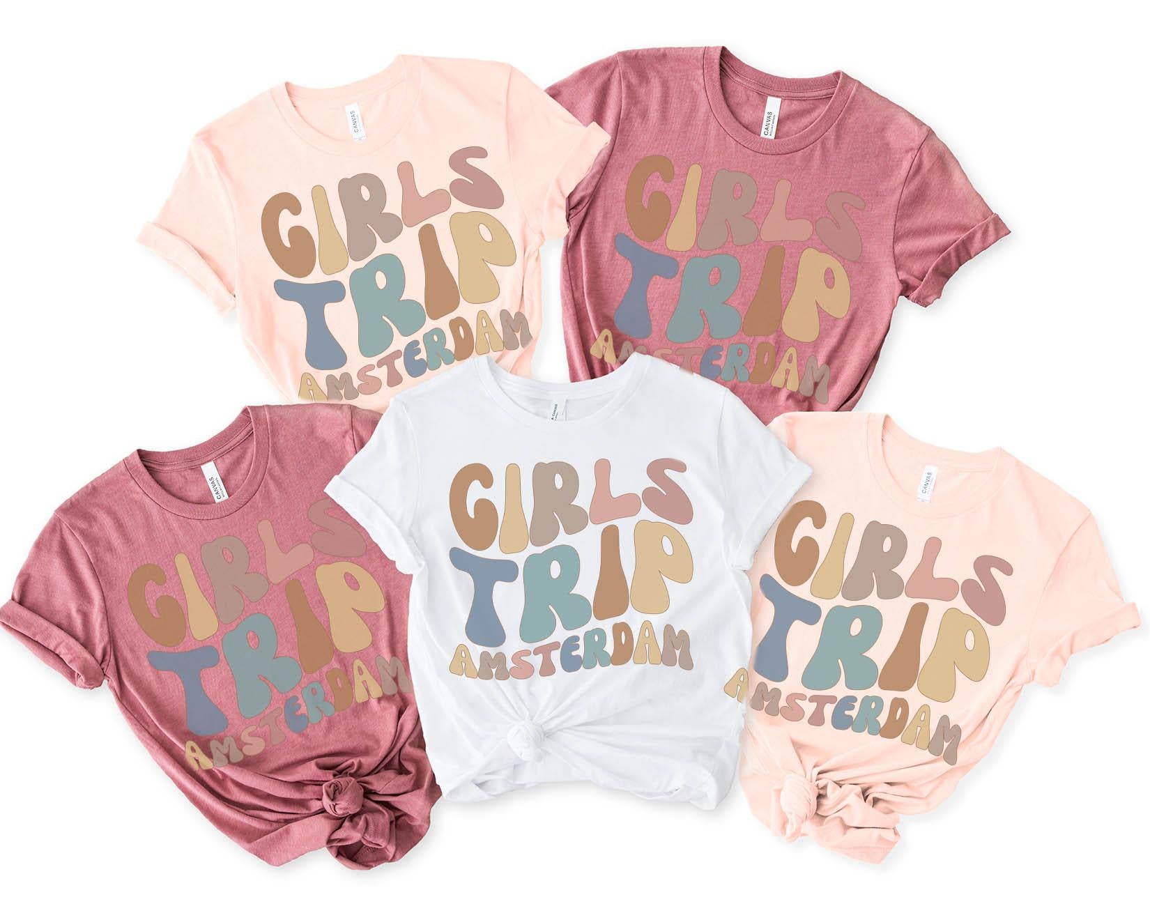 Amsterdam Shirt Girls Trip Tshirt Girls Trip Favors Vacation Girls Weekend Girls Night Out Besties Graphic Tee – Cozy Vibes · Trending Graphic Apparel