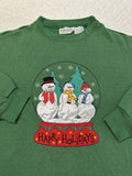 Vintage 1980s 1990s Happy Holidays Snowman Snow Globe Snow Sweatshirt Womens L Sweatshirt – Bold Style · Must-Have Style