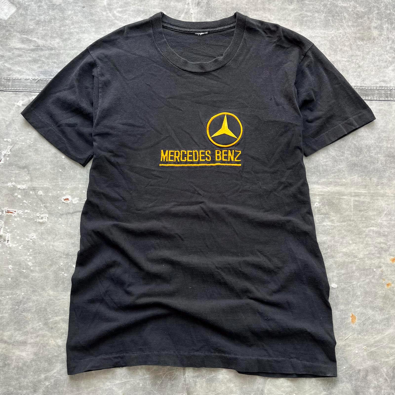 Vintage 90s Embroidery Patch Mercedes Benz Luxury Cars Shirt Graphic Tee – Warm & Stylish · High-Quality Print