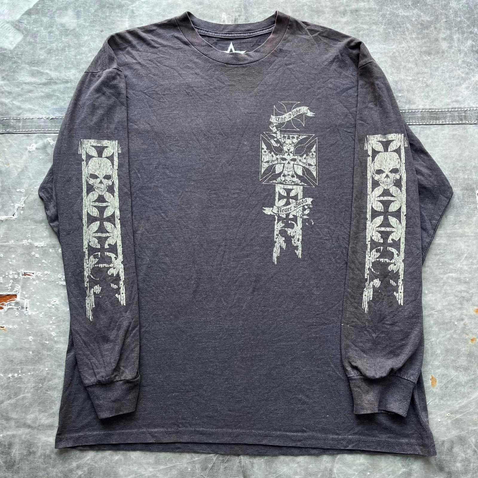 Vintage Y2K Jeff Hamilton West Coast Choppers Skulls Shirt Graphic Tee – Bold Style · Top Pick For Any Outfit